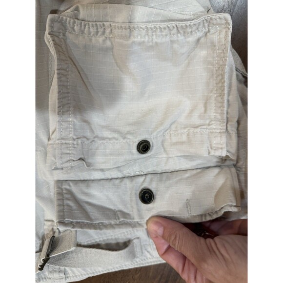 Polo Jeans Co Ralph Lauren Cargo Shorts Mens 36 Beige Ripstop Utility Pockets - Picture 9 of 10